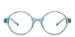 EYE'M Kids Round Eyeglasses in Transparent Light Blue – Product Photo 3