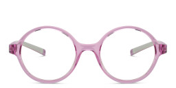 EYE'M Kids Round Eyeglasses in Transparent Light Pink – Product Photo 1