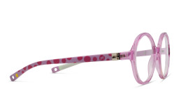 EYE'M Kids Round Eyeglasses in Transparent Light Pink – Product Photo 3