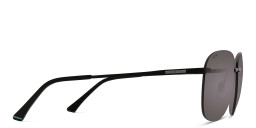 EYE'M Rimless Aviator Sunglasses in Black – Product Photo 4