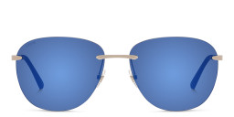 EYE'M Rimless Aviator Sunglasses in Silver – Product Photo 1