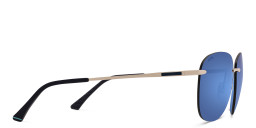 EYE'M Rimless Aviator Sunglasses in Silver – Product Photo 4