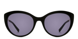EYE'M Cat Eye Sunglasses in Black/Grey – Product Photo 2
