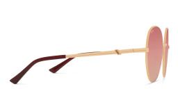 EYE'M Round Sunglasses in Gold – Product Photo 4