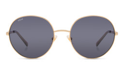 EYE'M Round Sunglasses in Gold – Product Photo 1