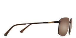 EYE'M Rimless Rectangle Sunglasses in Brown – Product Photo 4