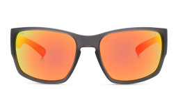 EYE'M Rectangle Sunglasses in Grey/Grey Orange – Product Photo 2