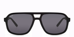 EYE'M Kids Aviator Sunglasses in Black/Grey – Product Photo 3