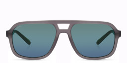 EYE'M Kids Aviator Sunglasses in Grey/Grey Green – Product Photo 2