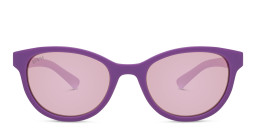 EYE'M Kids Cat Eye Sunglasses in Purple/Green – Product Photo 2