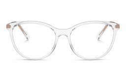 Armani Exchange A|X Logo Cat-Eye Eyeglasses in Clear – Product Photo 1
