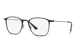 Shop Ray-Ban Unisex Square Eyeglasses in Black online.