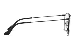 Shop Ray-Ban Unisex Square Eyeglasses in Black online.