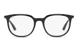 Shop Ray-Ban Unisex Square Eyeglasses in Black online.