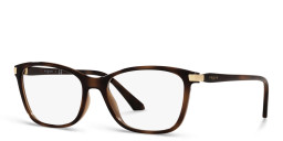 Shop Vogue Eyewear Square Eyeglasses in Brown online.