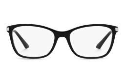 Shop Vogue Eyewear Rectangle Eyeglasses in Black online.