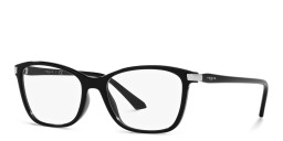 Shop Vogue Eyewear Rectangle Eyeglasses in Black online.