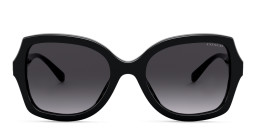 Coach Square Sunglasses in Black/Dark Grey Gradient – Product Photo 1