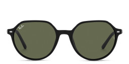 Shop Ray-Ban Thalia Unisex Square Sunglasses in Shiny Black online.