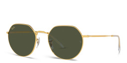 Ray-Ban Jack Unisex Irregular Sunglasses in Gold – Product Photo 3