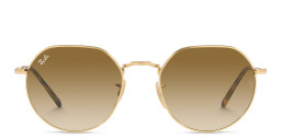 Ray-Ban Jack Unisex Irregular Sunglasses in Polished Gold – Product Photo 1
