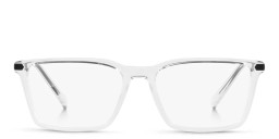 Shop Armani Exchange A|X Logo Rectangle Eyeglasses in Clear online.