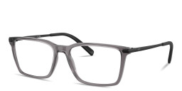 Shop Armani Exchange A|X Logo Rectangle Eyeglasses in Transparent Grey online.