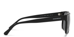 Emporio Armani Square Sunglasses in Shiny Black – Product Photo 3