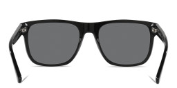 Emporio Armani Square Sunglasses in Shiny Black – Product Photo 4