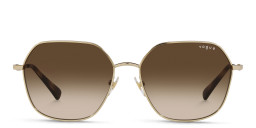 Vogue Eyewear Irregular Sunglasses in Gold – Product Photo 1