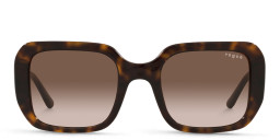 Vogue Eyewear Oversized Rectangle Sunglasses in Havana – Product Photo 1