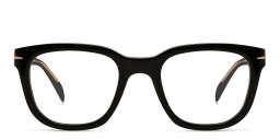Shop DAVID BECKHAM Square Eyeglasses in Black online.