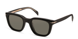 Shop DAVID BECKHAM Square Eyeglasses in Black online.