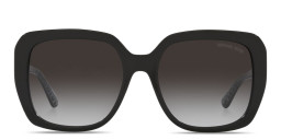 Shop Michael Kors Manhasset Oversized Square Sunglasses in Black online.