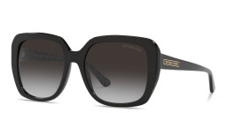 Shop Michael Kors Manhasset Oversized Square Sunglasses in Black online.
