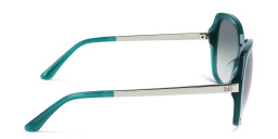 Shop Calvin Klein Square Sunglasses in Green online.