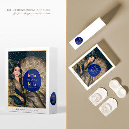 LEILA & LEILA Monthly Color Contact Lenses in Jasmine Moonlight Glow – Product Photo 3