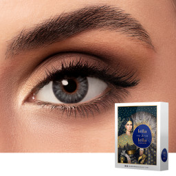 LEILA & LEILA Monthly Color Contact Lenses in Shahrazade Midnight Grey – Product Photo 1