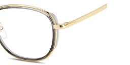 Shop DAVID BECKHAM Square Eyeglasses in Gold Grey online.