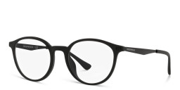 Emporio Armani Round Eyeglasses in Black – Product Photo 2