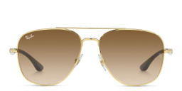 Shop Ray-Ban Unisex Square Sunglasses in Gold online.