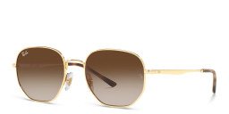 Ray-Ban Unisex Irregular Sunglasses in Gold – Product Photo 2