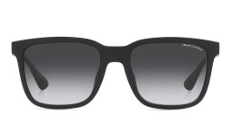 Shop Armani Exchange Logo-Print Rectangle Sunglasses in Black online.