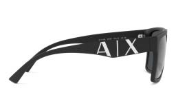 Armani Exchange A|X Logo Rectangle Sunglasses in Black – Product Photo 3