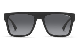 Armani Exchange A|X Logo Rectangle Sunglasses in Black/Grey Gradient – Product Photo 2