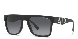 Armani Exchange Rectangle Sunglasses in Black – Product Photo 2