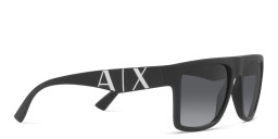 Armani Exchange Rectangle Sunglasses in Black – Product Photo 4
