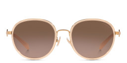 Shop Coach Round Sunglasses in Pink online.