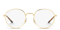 Ray-Ban Unisex Round Eyeglasses in Gold – Product Photo 1