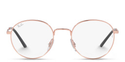 Ray-Ban Optics Unisex Round Eyeglasses in Pink Gold – Product Photo 1